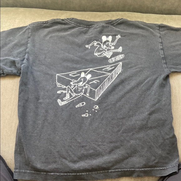 Skate HUF Gray Short Sleeve Tee with Triangle Graphic - Picture 2 of 4